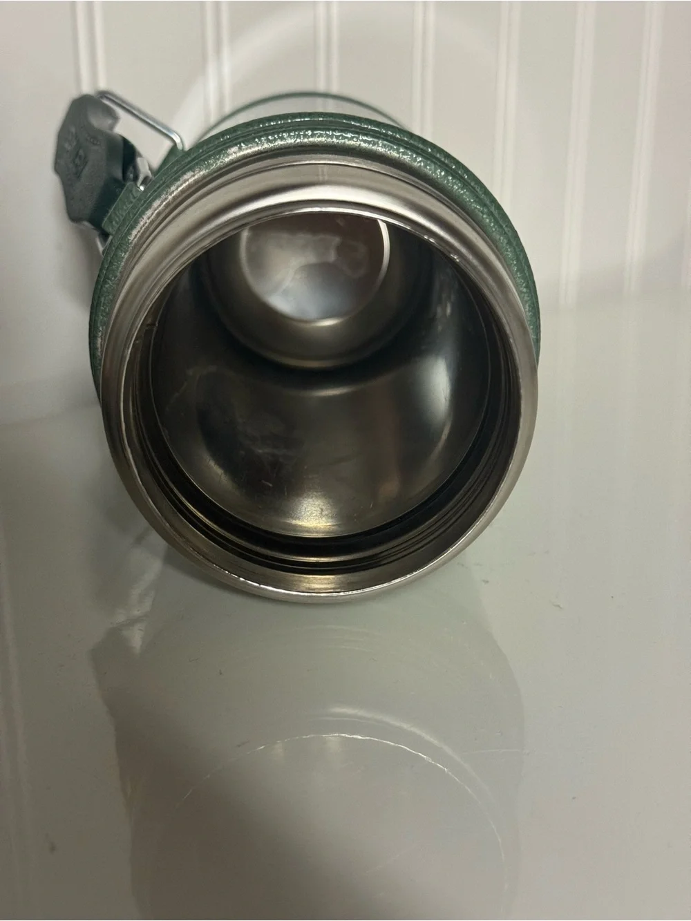 Stanley Dark Green Textured Vacuum Jug with Chrome Trim - Picture 6 of 7